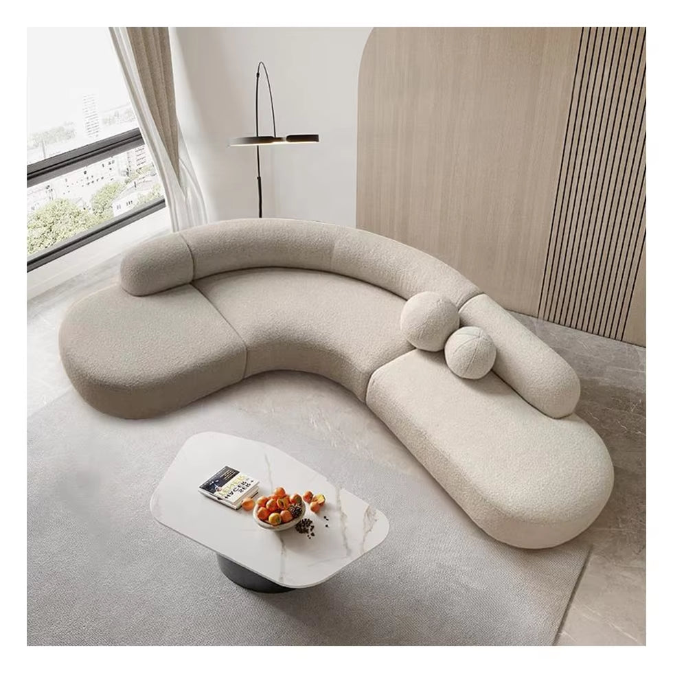 Fabric Sofa Teddy Boucle Lounge Leisure Relax Accent Arm Chair Upholster Modern Luxury Single Sofa Living Room Armchair