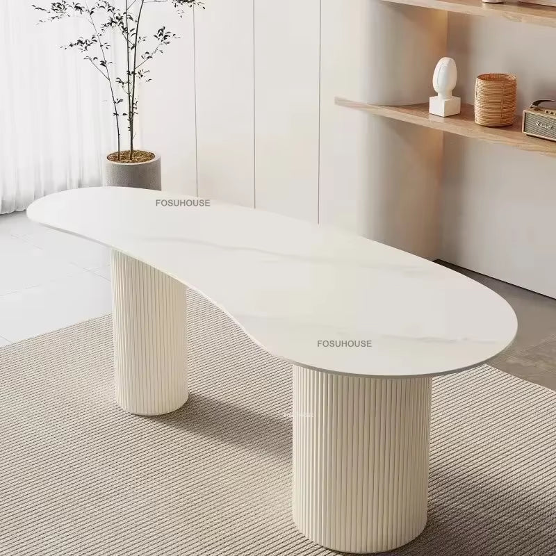 Nordic Rock Board Computer Desk Designer Light Luxury Office Desks Modern Office Furniture Study Desk Beauty Consultation Table