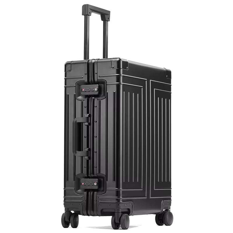 20"24"26"30" Inch Aluminum Trolley Suitcase Waterproof Metallic Cabin Luggage Trolly Bag Aluminium Travel Suitcase with Wheels