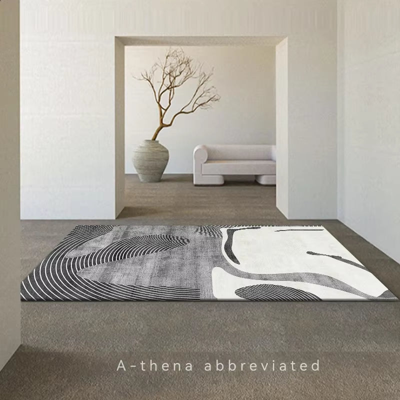 Japanese Wabi-Sabi Living Room Carpet Luxury Bedroom Decor Abstract Carpet Modern Nordic Lounge Rug Washable Non-Slip Floor Mat