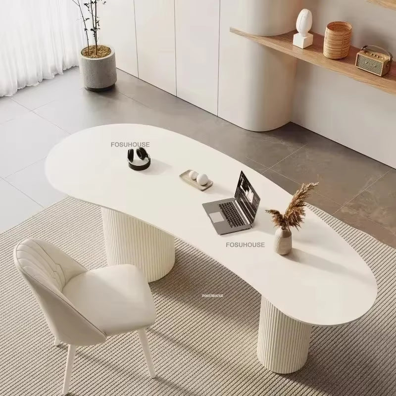 Nordic Rock Board Computer Desk Designer Light Luxury Office Desks Modern Office Furniture Study Desk Beauty Consultation Table