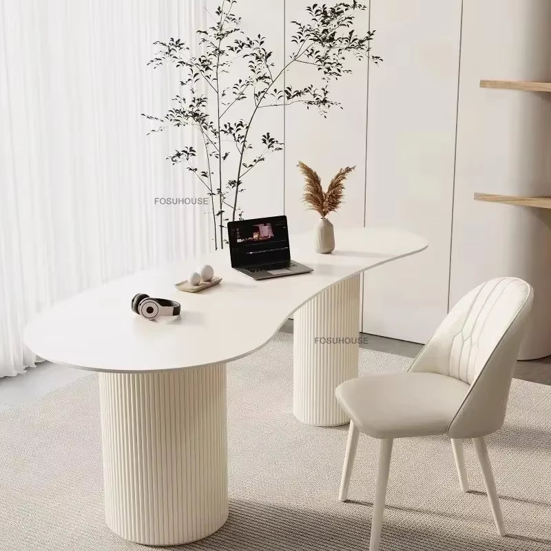 Nordic Rock Board Computer Desk Designer Light Luxury Office Desks Modern Office Furniture Study Desk Beauty Consultation Table