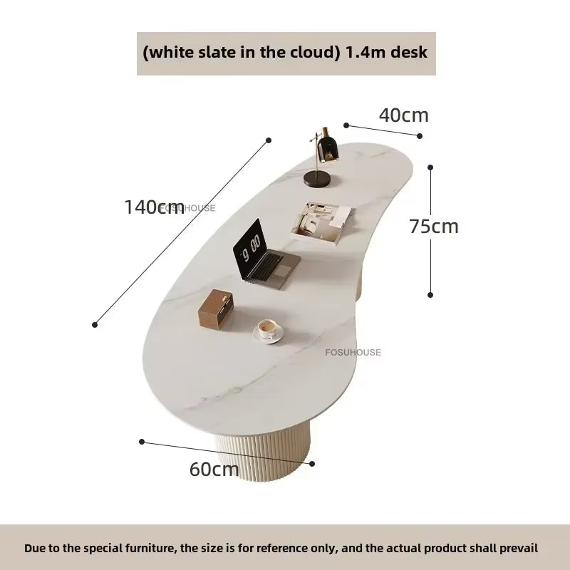 Nordic Rock Board Computer Desk Designer Light Luxury Office Desks Modern Office Furniture Study Desk Beauty Consultation Table
