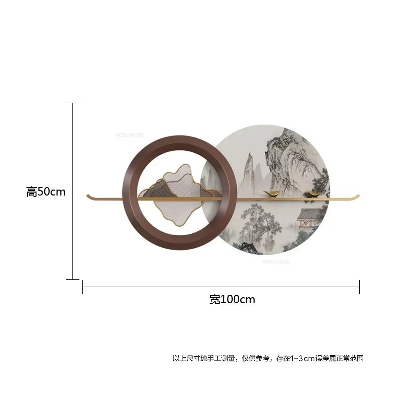 Modern Living Room Hanging Decorations Porch Bedroom Metal Pendant New Chinese Style Home Decor Luxury Luminous Room Decoration