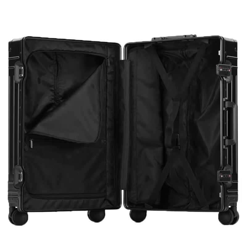 20"24"26"30" Inch Aluminum Trolley Suitcase Waterproof Metallic Cabin Luggage Trolly Bag Aluminium Travel Suitcase with Wheels