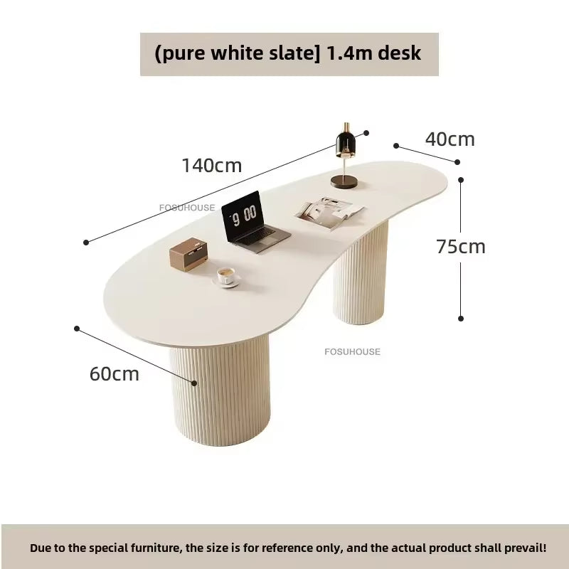 Nordic Rock Board Computer Desk Designer Light Luxury Office Desks Modern Office Furniture Study Desk Beauty Consultation Table