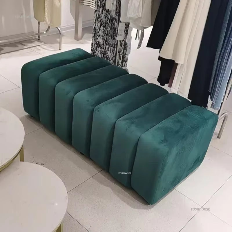 Creative Entryway Shoe Changing Stools Home Bench European Living Room Furniture Clothing Store Sofa Stool Light Luxury Ottomans