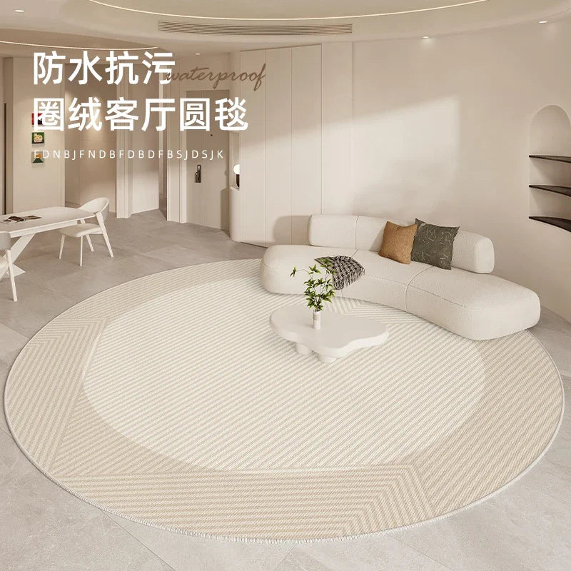 Minimalist Rugs for Bedroom Large Area Living Room Decoration Carpet Home Waterproof Anti-Fouling Mat round Anti-Slip Lounge Rug