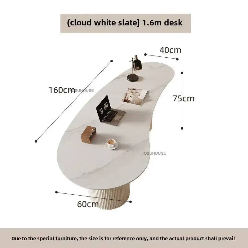 Nordic Rock Board Computer Desk Designer Light Luxury Office Desks Modern Office Furniture Study Desk Beauty Consultation Table