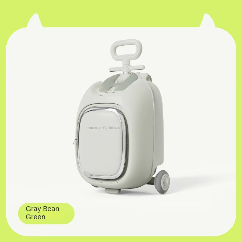 Children'S Luggage Box Ride-On Three-In-One Baby Large Capacity 20-Inch Carry-On Suitcase with Wet/Dry Separation and Brakes