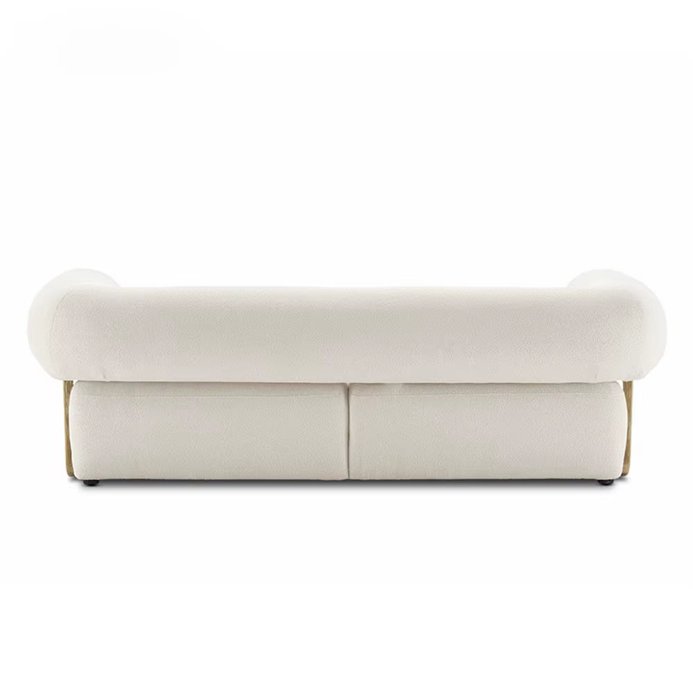 Italian Modular Couch Home Furniture Solid Wood Curved Sofa Fabric White Cashmere Living Room Sofas
