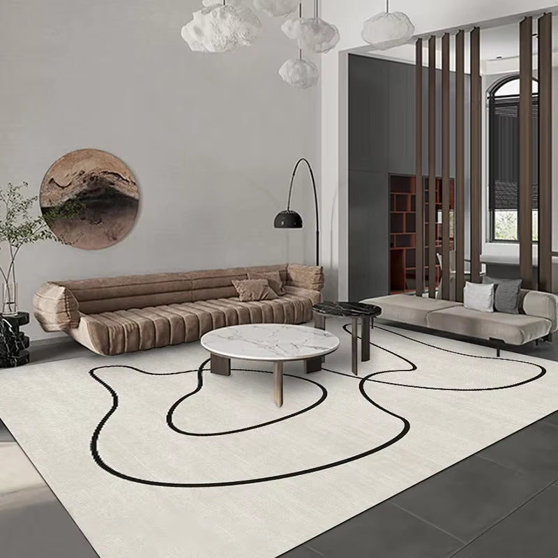 Japanese Wabi-Sabi Living Room Carpet Luxury Bedroom Decor Abstract Carpet Modern Nordic Lounge Rug Washable Non-Slip Floor Mat