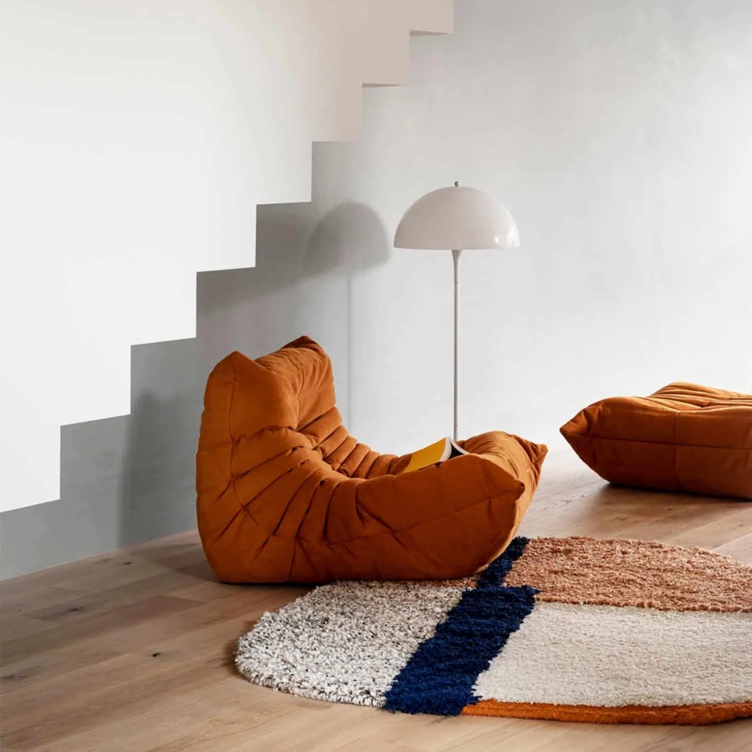 Caterpillar Single Sofa Lazy Couch Tatami Living Room Bedroom Lovely Leisure Single Chair Reading Chair Balcony Rocking Chair