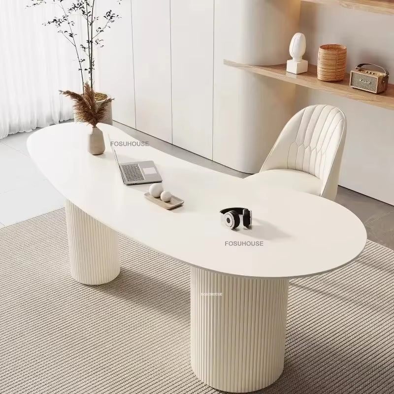 Nordic Rock Board Computer Desk Designer Light Luxury Office Desks Modern Office Furniture Study Desk Beauty Consultation Table