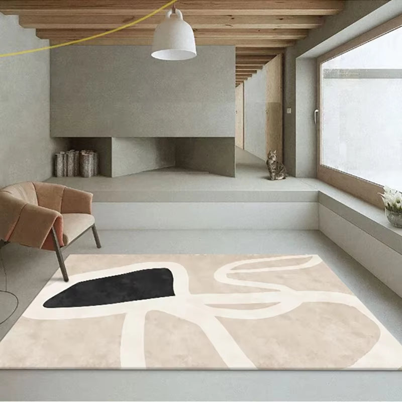 Japanese Wabi-Sabi Living Room Carpet Luxury Bedroom Decor Abstract Carpet Modern Nordic Lounge Rug Washable Non-Slip Floor Mat