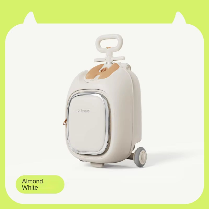 Children'S Luggage Box Ride-On Three-In-One Baby Large Capacity 20-Inch Carry-On Suitcase with Wet/Dry Separation and Brakes