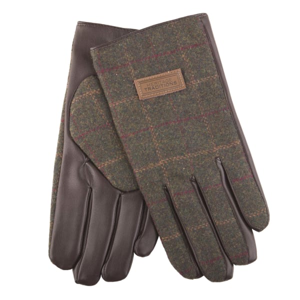 Heritage Tweed Mens Gloves - Green Box Tweed - Gift Box (Mens Gloves) - Eurostick