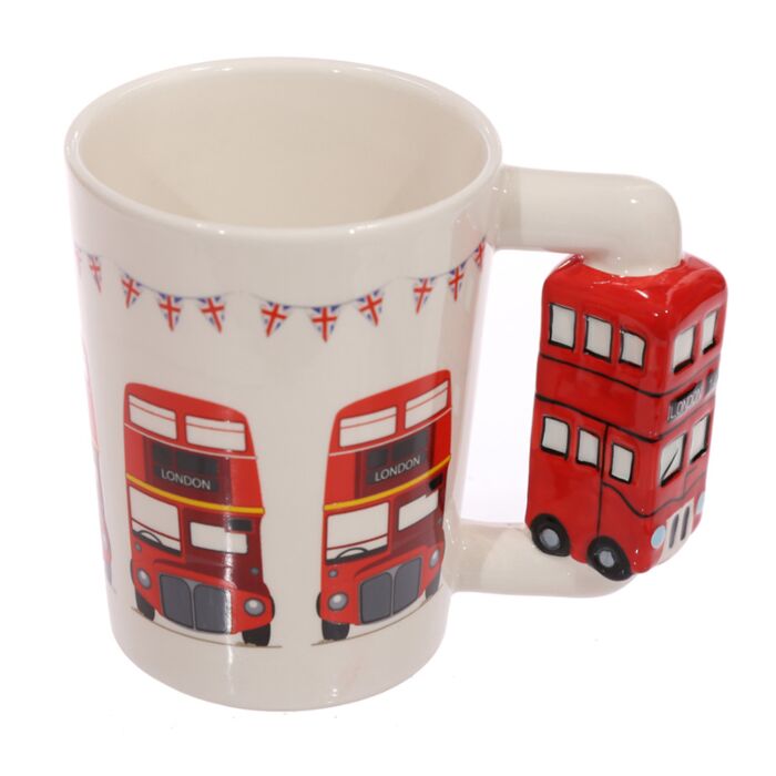 London Icons Red Routemaster Bus Ceramic Shaped Handle Mug