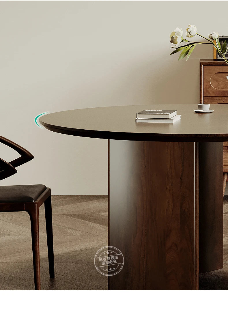 Mayfair Round Dining Set — Walnut & Stone