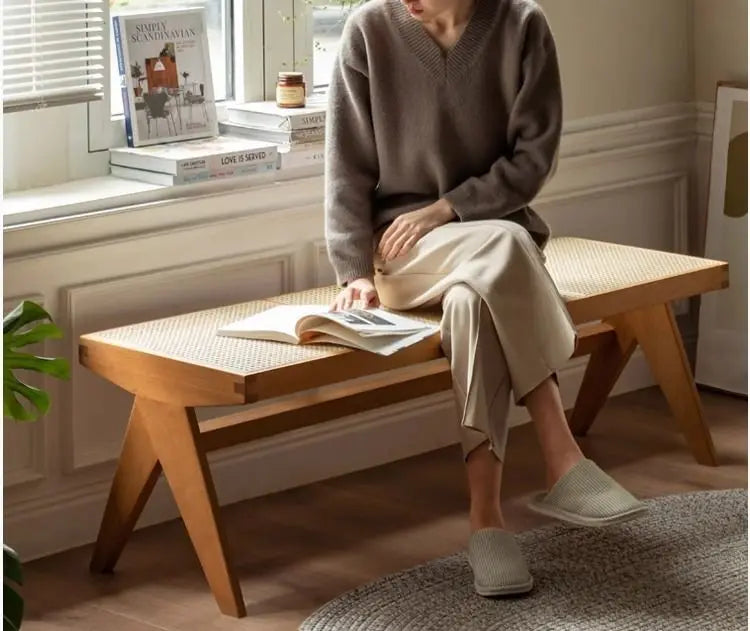 Windsor Stool — Rattan