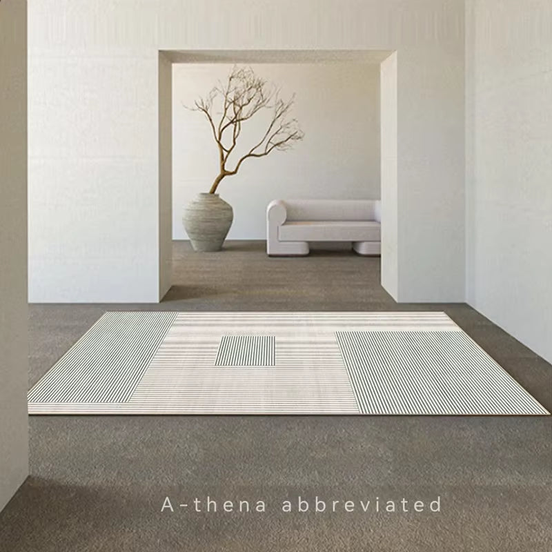 Japanese Wabi-Sabi Living Room Carpet Luxury Bedroom Decor Abstract Carpet Modern Nordic Lounge Rug Washable Non-Slip Floor Mat
