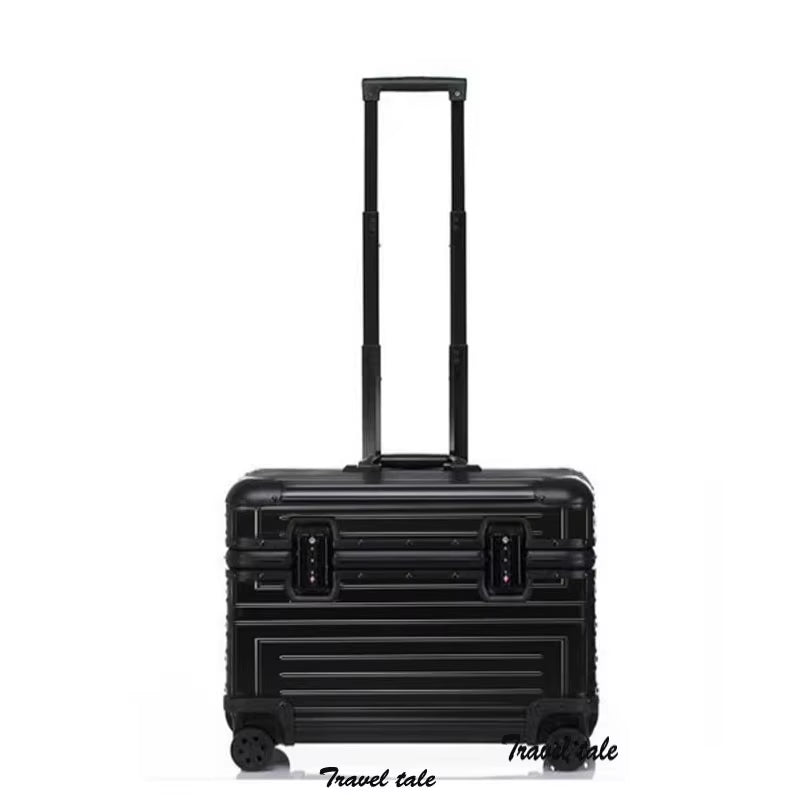 Aluminum Spinner 18" Camera Trolley Suitcase Pilot Luggage Bag Photography Suitcase on Wheels