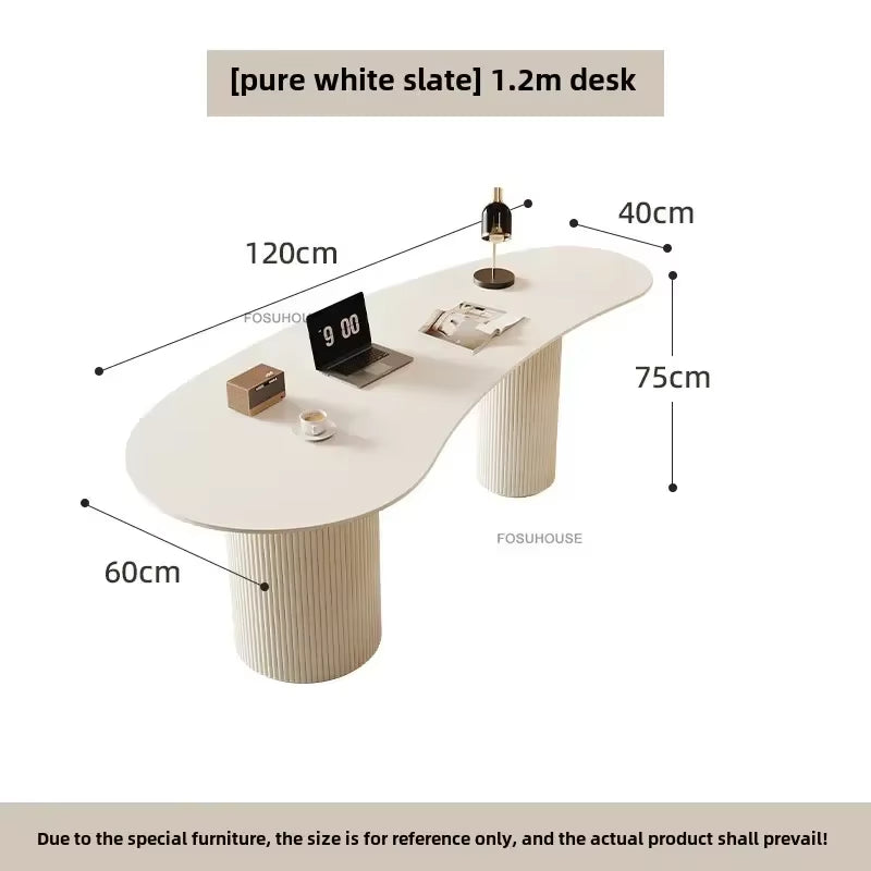Nordic Rock Board Computer Desk Designer Light Luxury Office Desks Modern Office Furniture Study Desk Beauty Consultation Table