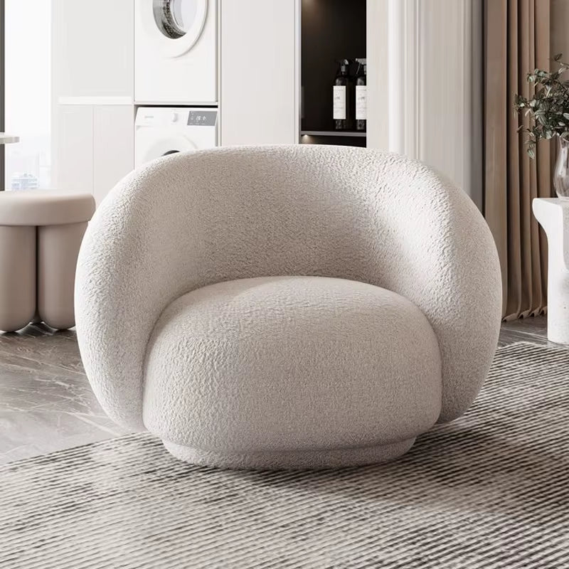 Living Room Sofa, Modern Armchair, Lambskin Sofa, Exquisite Cream Style, Creative and Exquisite, Household Furniture