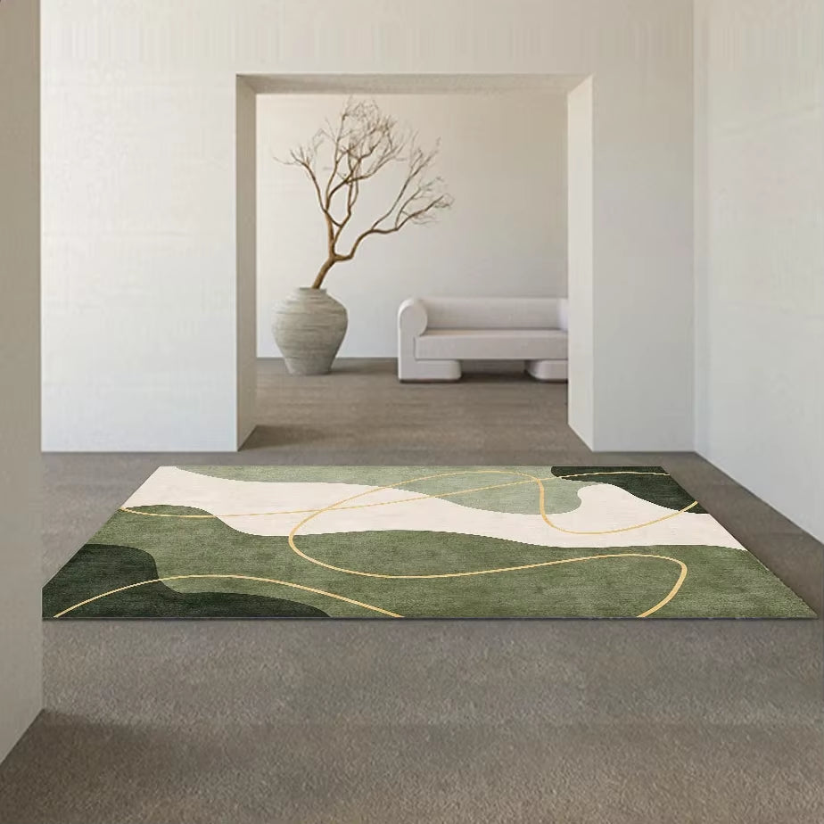 Japanese Wabi-Sabi Living Room Carpet Luxury Bedroom Decor Abstract Carpet Modern Nordic Lounge Rug Washable Non-Slip Floor Mat