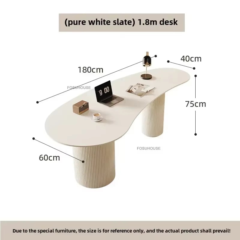Nordic Rock Board Computer Desk Designer Light Luxury Office Desks Modern Office Furniture Study Desk Beauty Consultation Table