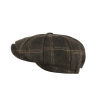 Carlyle - Tweed Newsboy Cap - Window Pane Green (Newsboy / Bakerboy Caps) - Eurostick