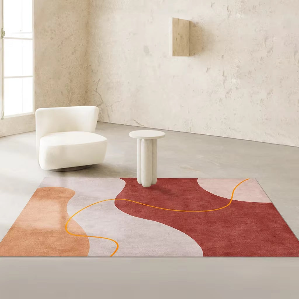 Japanese Wabi-Sabi Living Room Carpet Luxury Bedroom Decor Abstract Carpet Modern Nordic Lounge Rug Washable Non-Slip Floor Mat