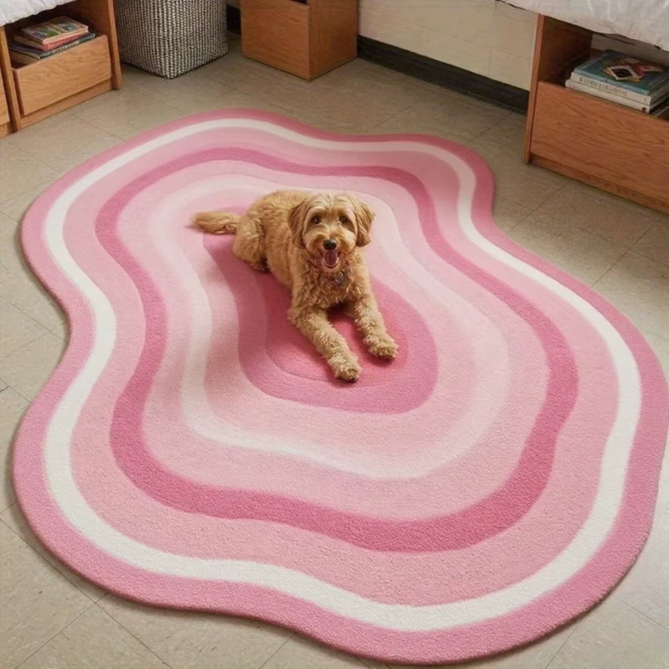 Dopamine Color Bedroom Decor Irregular Carpet Large Area Carpets for Living Room Thick Plush Cloakroom Floor Mat Fluffy Soft Rug