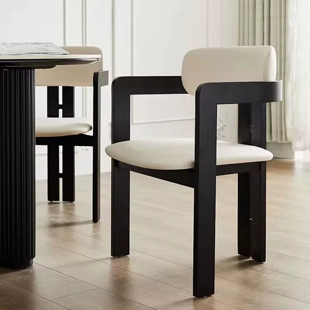 Good Price Dining Chair Wood Arm Chair Base Velvet Leather Fabric Cover Dining Dinner Chairs