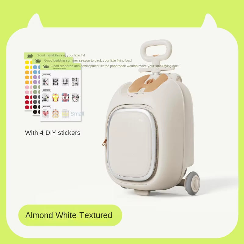 Children'S Luggage Box Ride-On Three-In-One Baby Large Capacity 20-Inch Carry-On Suitcase with Wet/Dry Separation and Brakes