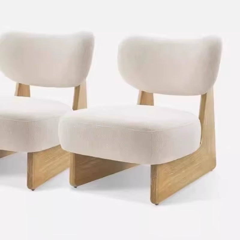 Italian Style Velvet Single Sofa Living Room Solid Wood Chair Leisure Living Room Chairs Balcony Study Room Leisure Chairs