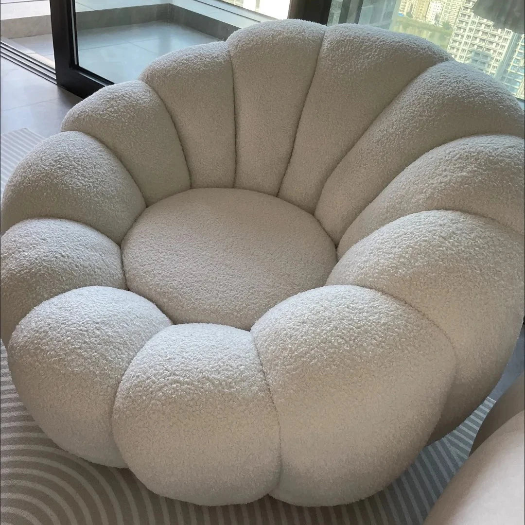 Creative Pumpkin Shape Single Lazy Sofa Bedroom Balcony Living Room Lounge Chair Detachable Washable Living Room Furniture