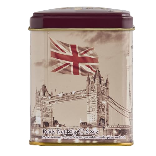 New English Teas Vintage London Tea Tin with 40 English Breakfast teabags