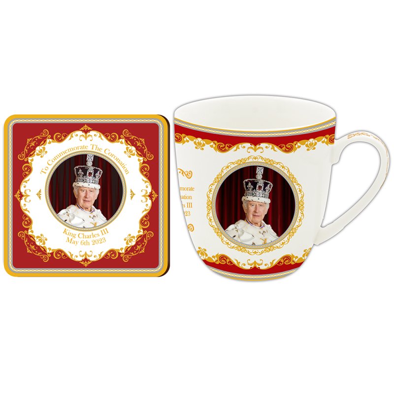 CHARLES III CORONATION MUG&COA : Lesser & Pavey