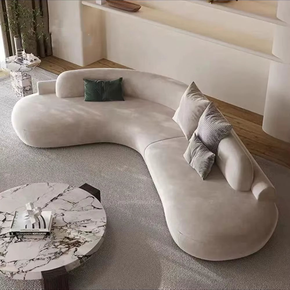 Modern Semicircle Home Sofa Hotel Lobby Office Reception Sofa Living Room Moon Shape Circle Sofa 6 Seat Big Couch