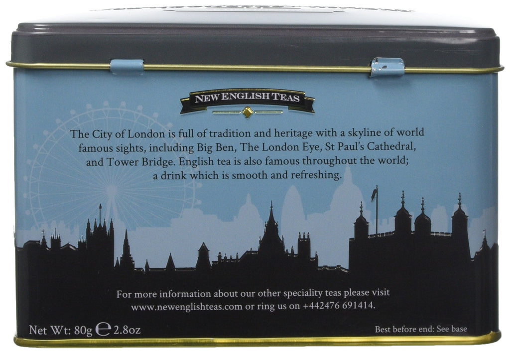 New English Teas London Souvenirs Skyline Tea Caddy with 40 English Afternoon Teabags