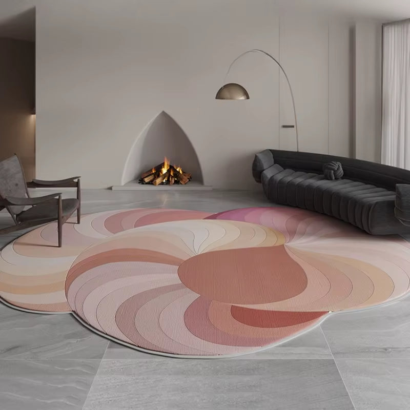 Creative Irregular Living Room Large Carpets Abstract Color Pattern Comfortable Bedroom Carpet Easy to Care Decorative Home Rugs