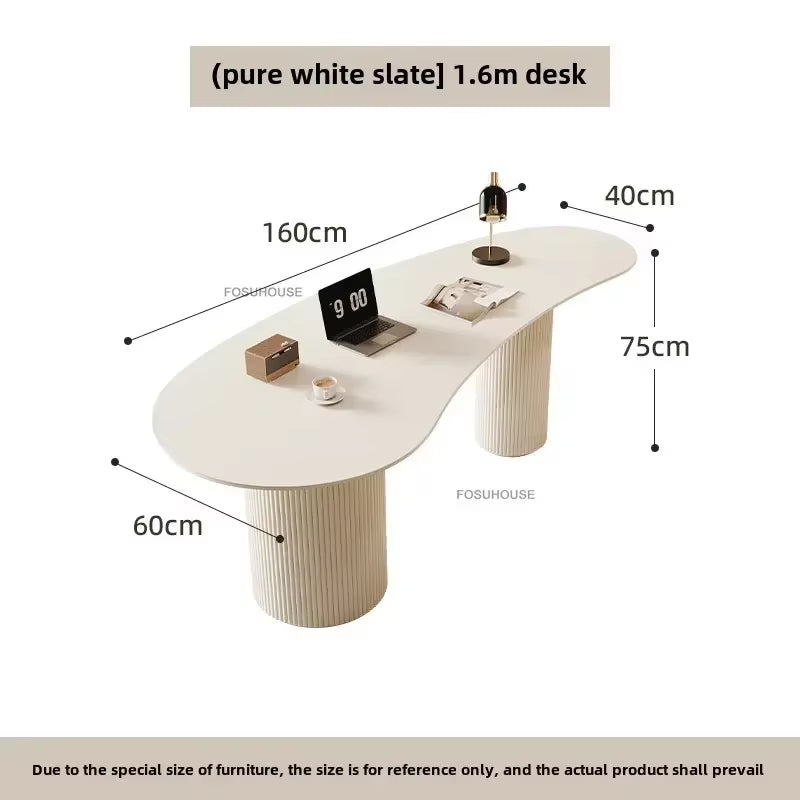 Nordic Rock Board Computer Desk Designer Light Luxury Office Desks Modern Office Furniture Study Desk Beauty Consultation Table