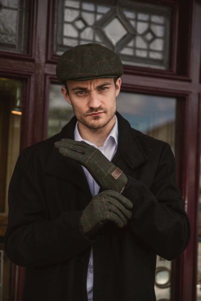 Heritage Tweed Mens Gloves - Green Box Tweed - Gift Box (Mens Gloves) - Eurostick