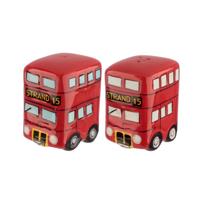 London Icons Red Routemaster Bus Ceramic Salt & Pepper Set
