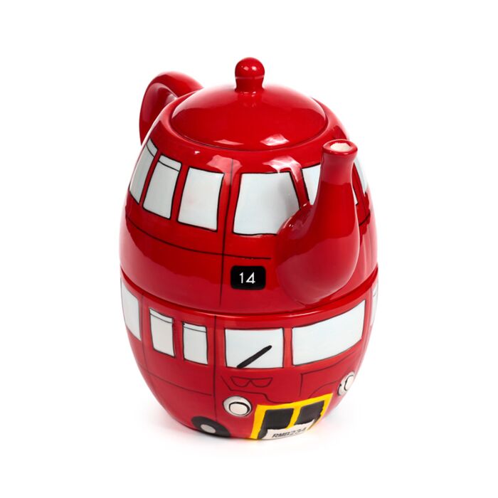 Routemaster Bus Ceramic Teapot & Cup Set for 1