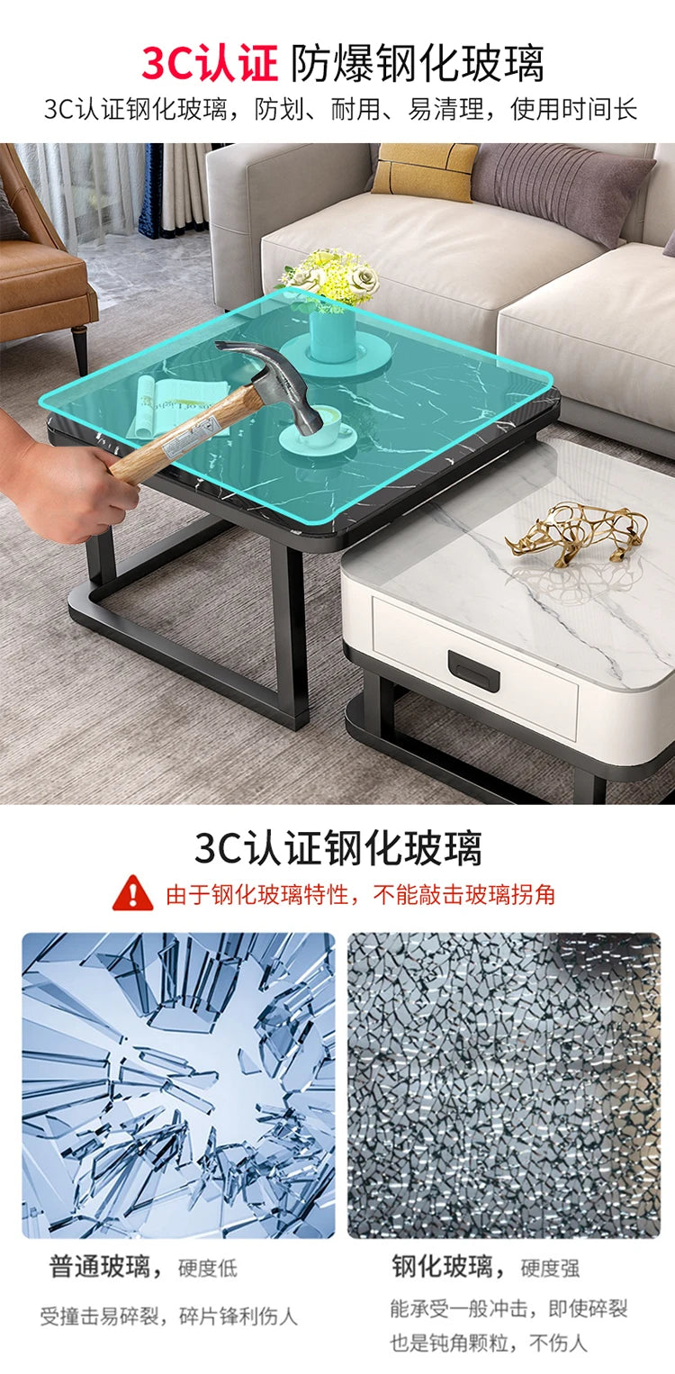 Château Coffee Table — Glass