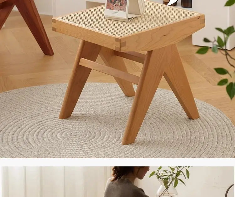 Windsor Stool — Rattan