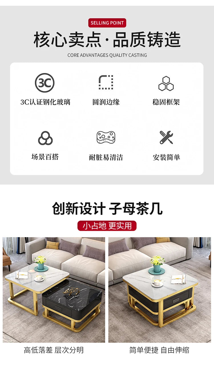 Château Coffee Table — Glass