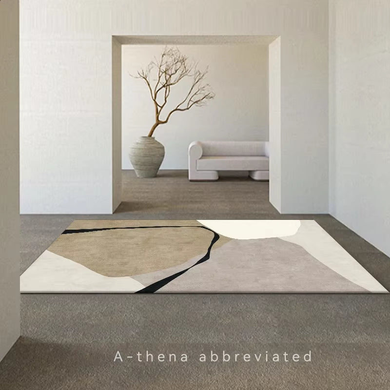 Japanese Wabi-Sabi Living Room Carpet Luxury Bedroom Decor Abstract Carpet Modern Nordic Lounge Rug Washable Non-Slip Floor Mat
